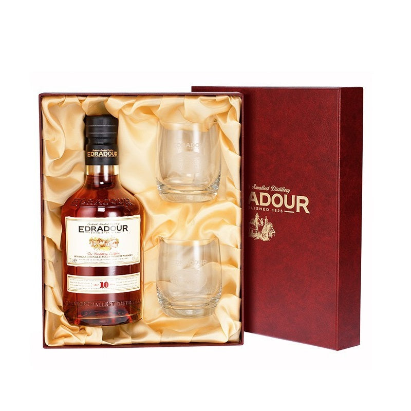 Edradour 10 Year Old Highland Single Malt Scotch Whisky ABV 40% Gift Set 70cl
