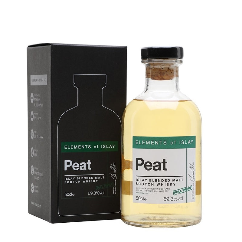 Element Of Islay Peat Full Proof Blended Malt Scotch Whisky ABV 59.3% 50cl With Gift Box