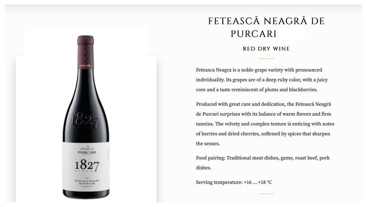 Feteasca Neagra de Purcari Red Wine 750ml