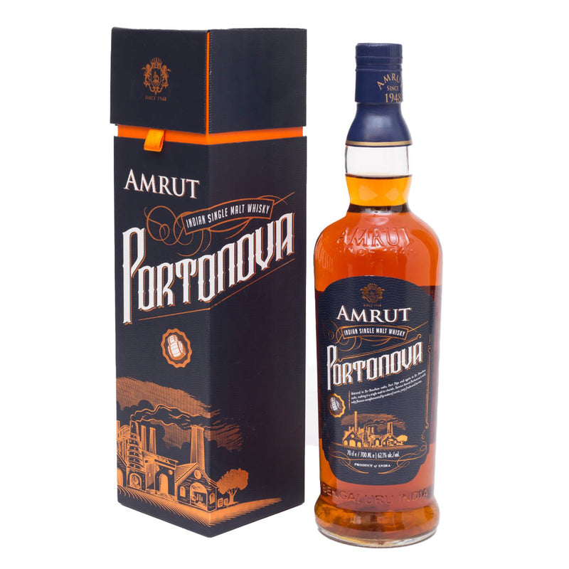 (EOY Sale - 10% off at Check Out) Amrut Portonova Indian Single Malt Whisky ABV 62.1% 70cl With Gift Box