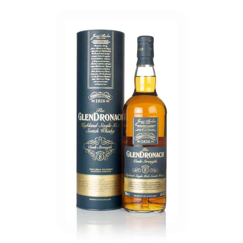 The Glendronach Cask Strength Batch 8 Highland Single Malt Scotch Whisky ABV 61% 70CL with Gift Box
