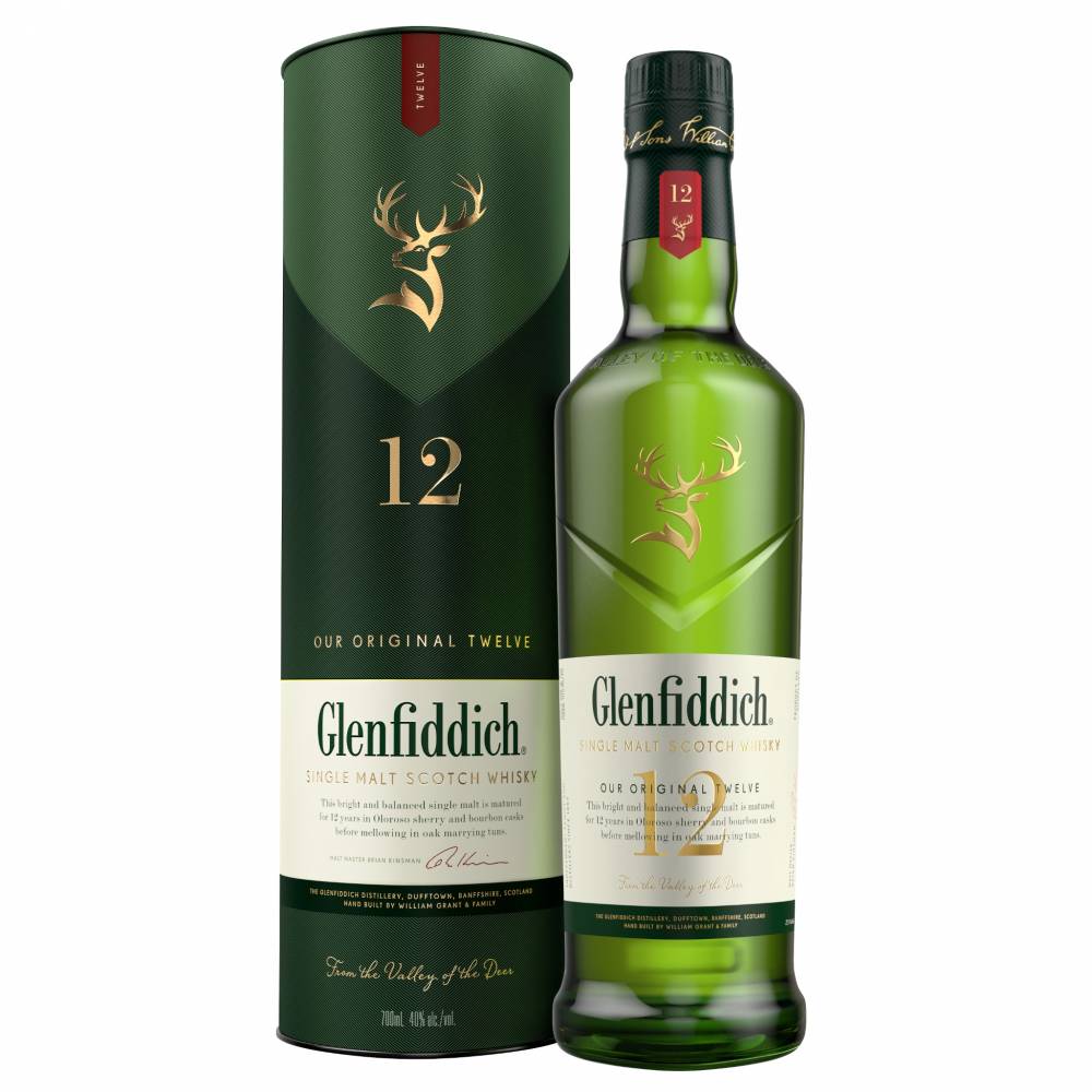 Glenfiddich 12 Year Old Speyside Single Malt Scotch Whisky ABV 40