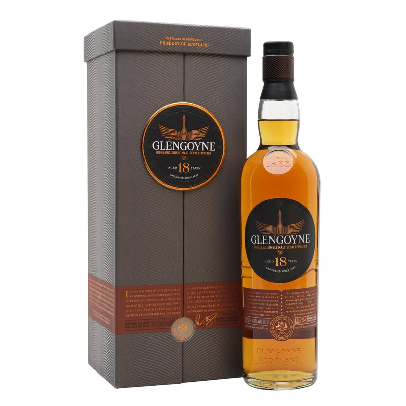 Glengoyne 18 Year Old Highland Single Malt Scotch Whisky ABV 40% 70cl with Gift Box