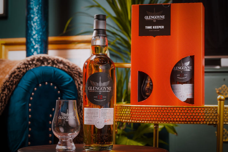 Glengoyne 12 Year Old Time Keeper Gift Pack Highland Single Malt Scotch Whisky ABV 43% 700ml