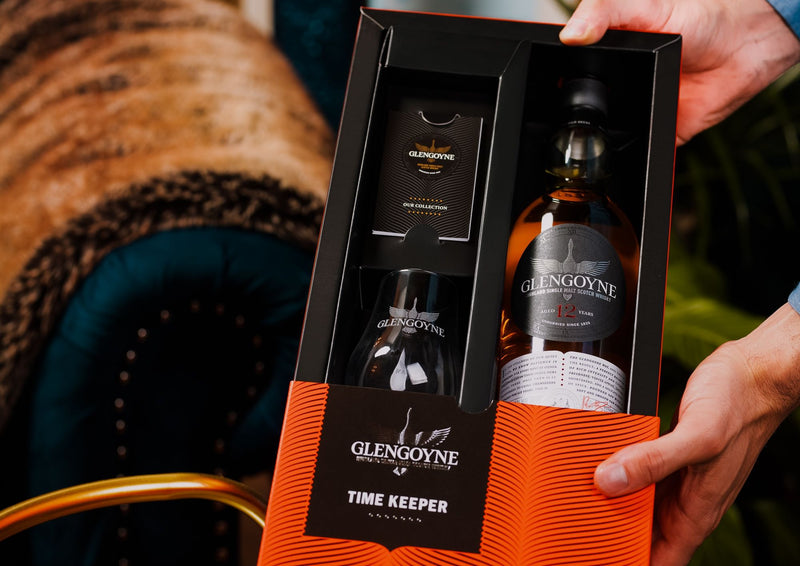 Glengoyne 12 Year Old Time Keeper Gift Pack Highland Single Malt Scotch Whisky ABV 43% 700ml