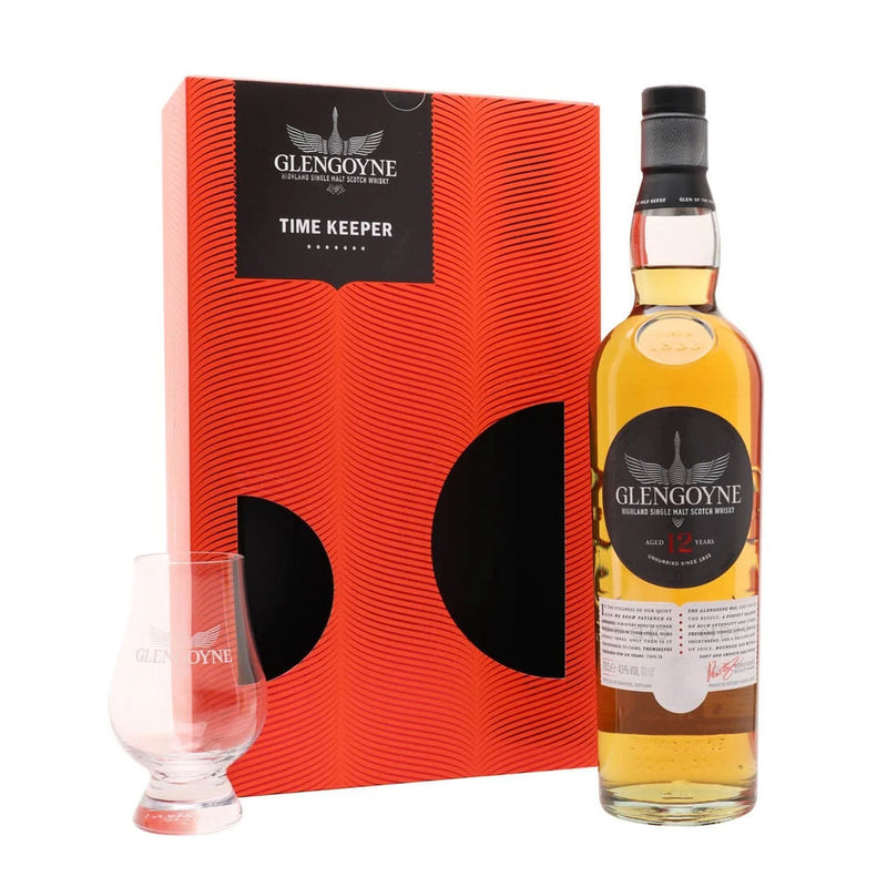 Glengoyne 12 Year Old Time Keeper Gift Pack Highland Single Malt Scotch Whisky ABV 43% 700ml