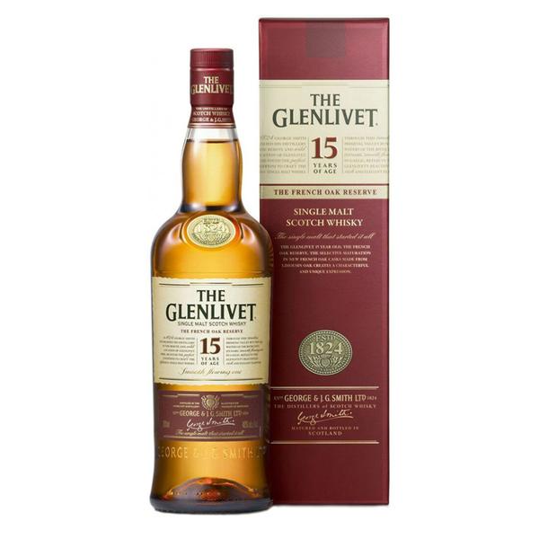 The Glenlivet 15 Year Old Single Malt Scotch Whisky ABV 40% 1L