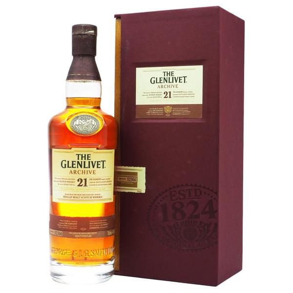 The Glenlivet 21 Year Old Single Malt Scotch Whisky ABV 43% 75cl