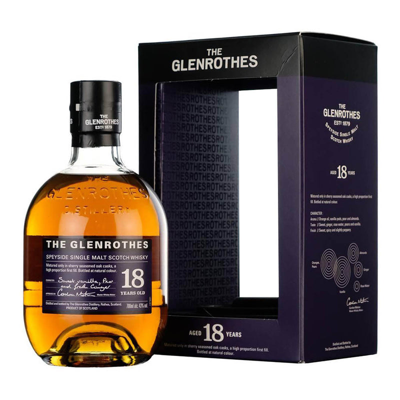 The Glenrothes 18 Year Old Speyside Single Malt Scotch Whisky ABV 43% 70cl