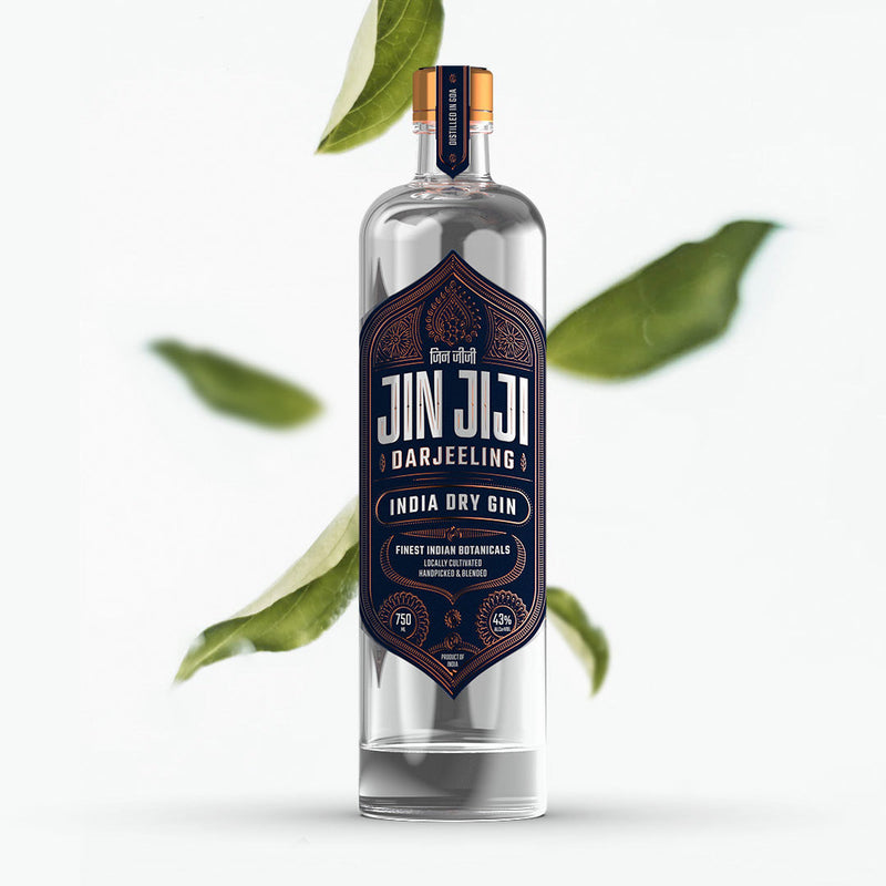 Jin Jiji Darjeeling Indian Dry Gin Finest Indian Botanicals 750ml ABV 46%