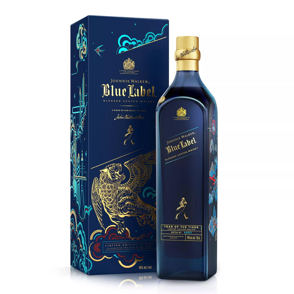 ウイスキー Johnnie Walker Blue Label Year of TIGER Johnnie Walker Blue Label Year Of The Tiger 700ml (Limited Stock