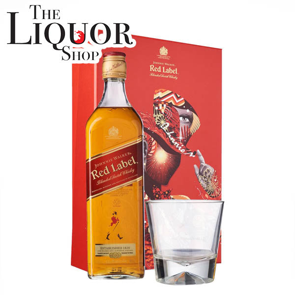 Johnnie Walker Red Label Gift Set with a Glass, Scotch Whisky - The Liquor Shop Singapore