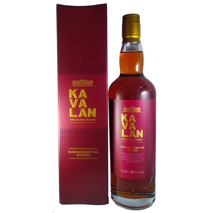 Kavalan Oloroso Sherry Oak Matured Single Malt Whisky ABV 46% 70cl with Gift Box
