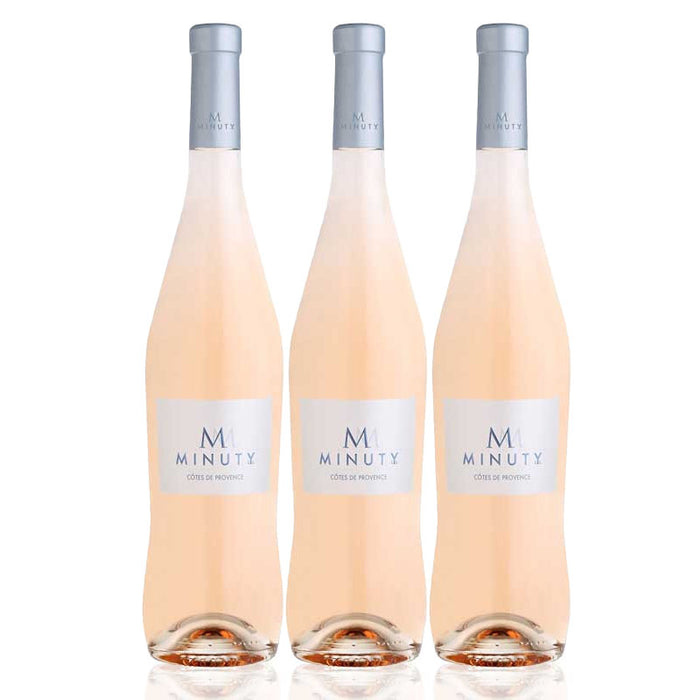 Bundle of 3 Bottles Minuty M Cotes De Provence Rose Wine 750ml