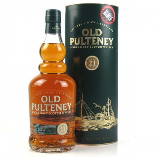 Old Pulteney 21 Year Old Single Malt Scotch Whisky ABV 46% 700ml with Gift Box