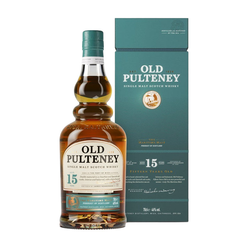 Old Pulteney 15 Year Old Single Malt Scotch Whisky ABV 46% 700ml with Gift Box