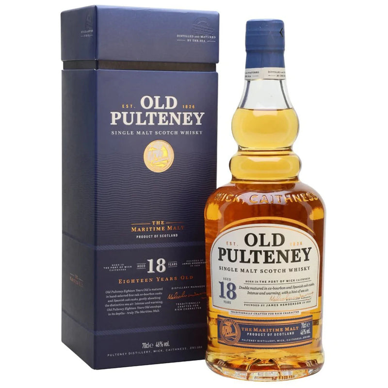 Old Pulteney 18 Year Old Single Malt Scotch Whisky ABV 46% 700ml with Gift Box