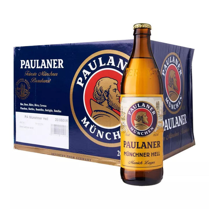 Paulaner Munchner Hell Lager Beer - 500ml x 20 bottles