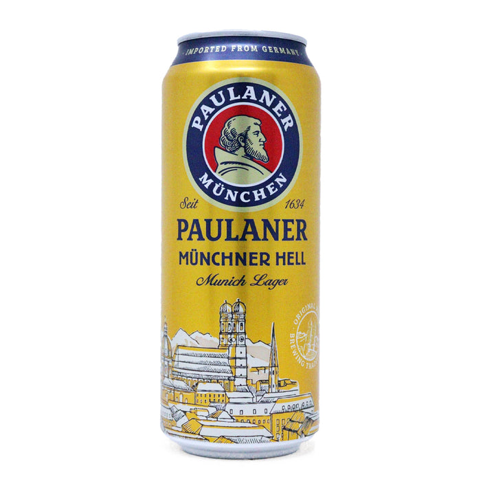 Paulaner Munchner Hell Lager Beer ABV 4.9% (Can) - 24 X 500ML