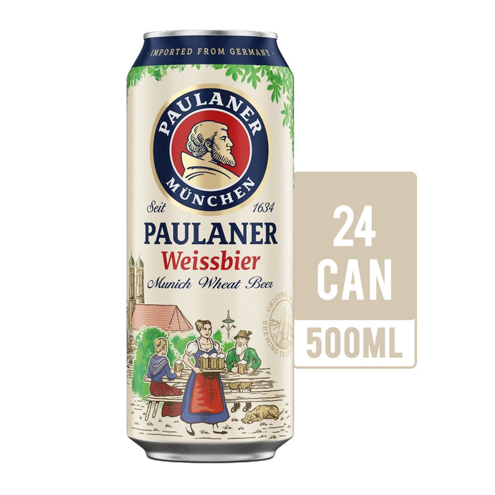 Paulaner Weissbier Munich Wheat Beer ABV 5.5% (Can) - 24 X 500ML
