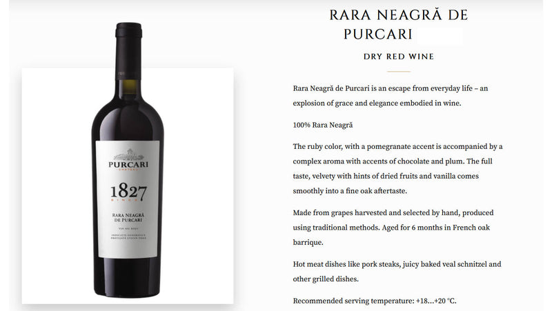 Rara Neagra de Purcari Red Wine 750ml