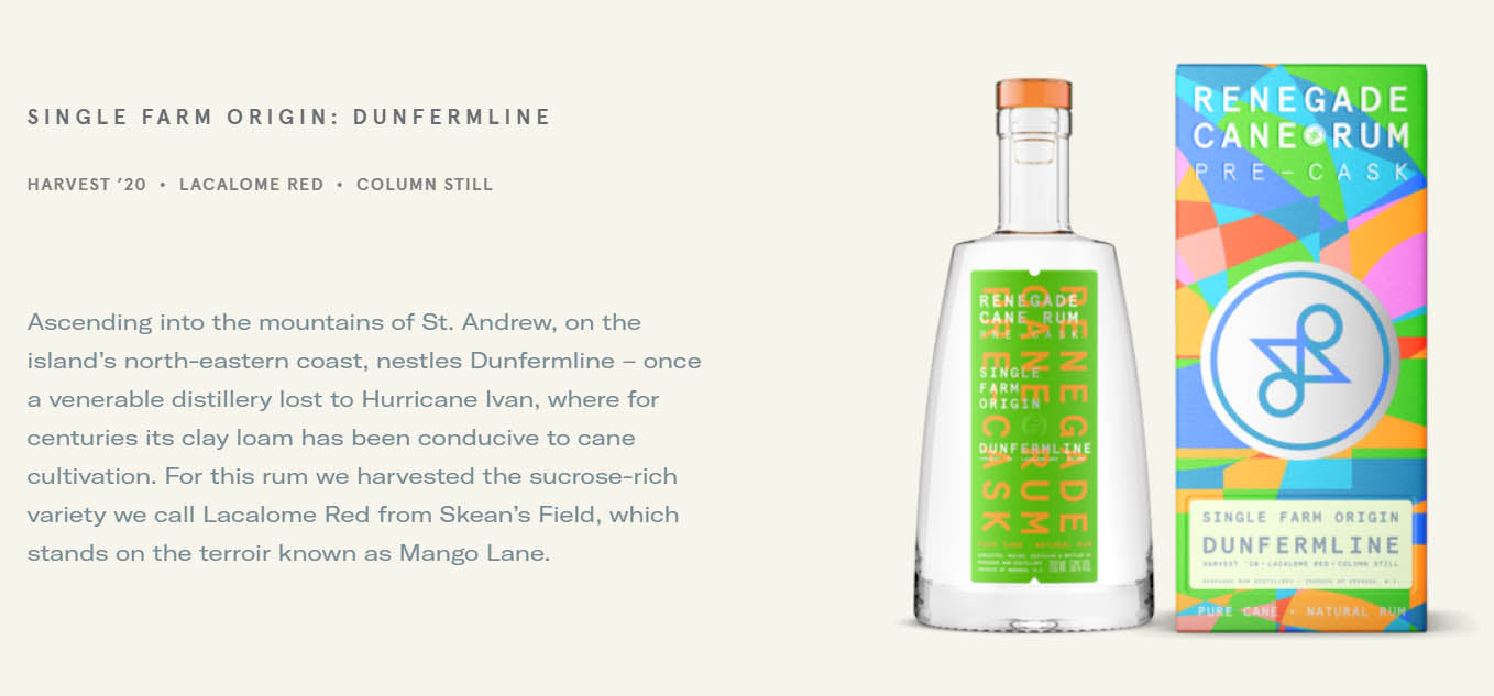 Renegade Pre Cask Dunfermline Column Still Rum ABV 50% 70cl