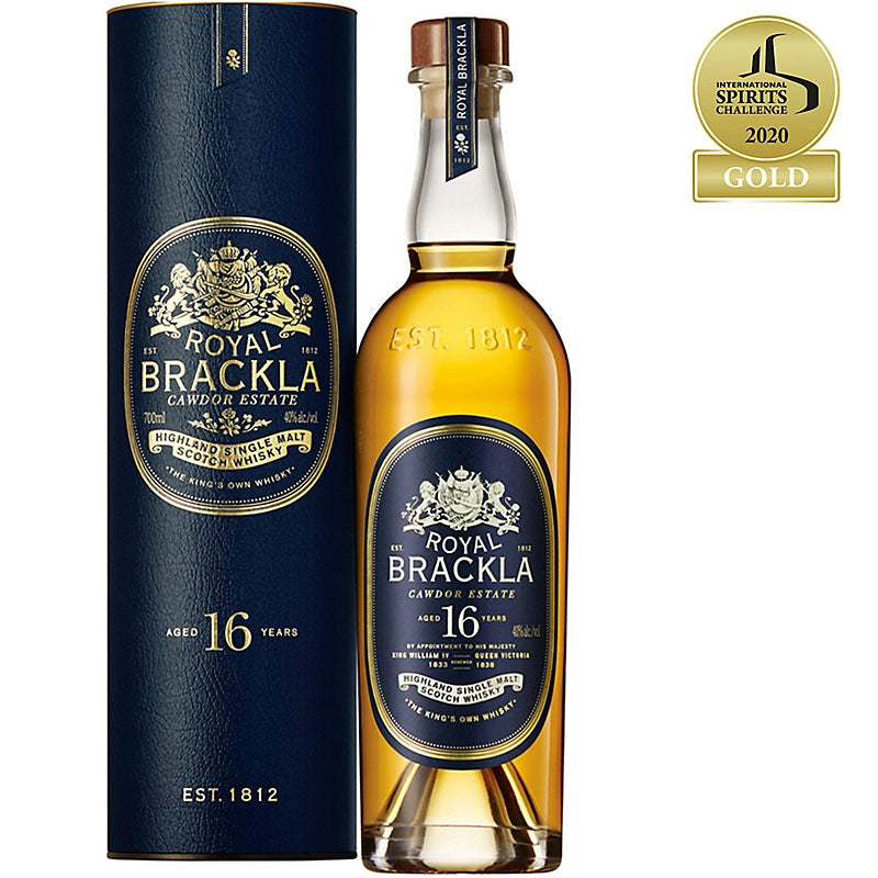 Royal Brackla 16 Year Old Cawdor Estate Oloroso Sherry Cask Finish Highland Single Malt Scotch Whisky ABV 40% 70cl