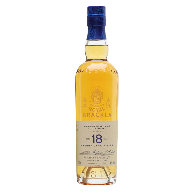 Royal Brackla 18 Year Old Palo Cortado Oloroso Sherry Cask Finish Highland Single Malt Scotch Whisky ABV 46% 70cl