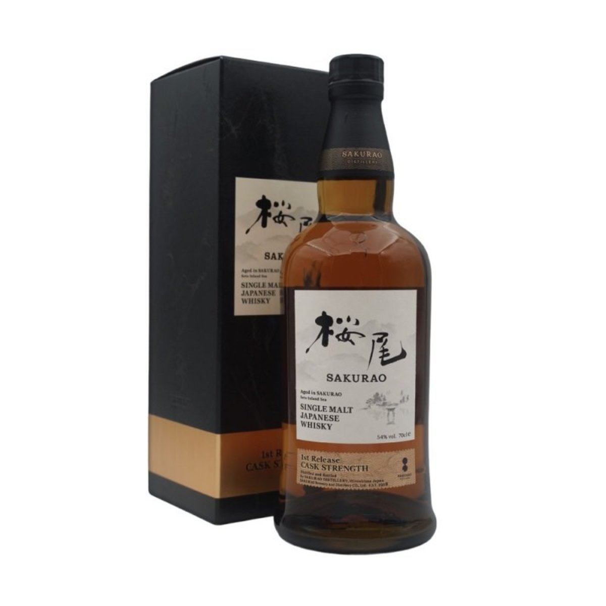 SAKURAO 1st Release Cask Strength　桜尾 Sakurao 1st Release Cask Strength Single Malt Whisky ABV 54% 700ml