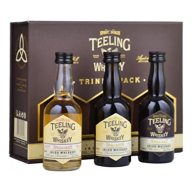 Teeling Trinity Mini (Single Grain / Single Malt / Small Batch) Irish Whisky Gift Set ABV 46% 3x5cl