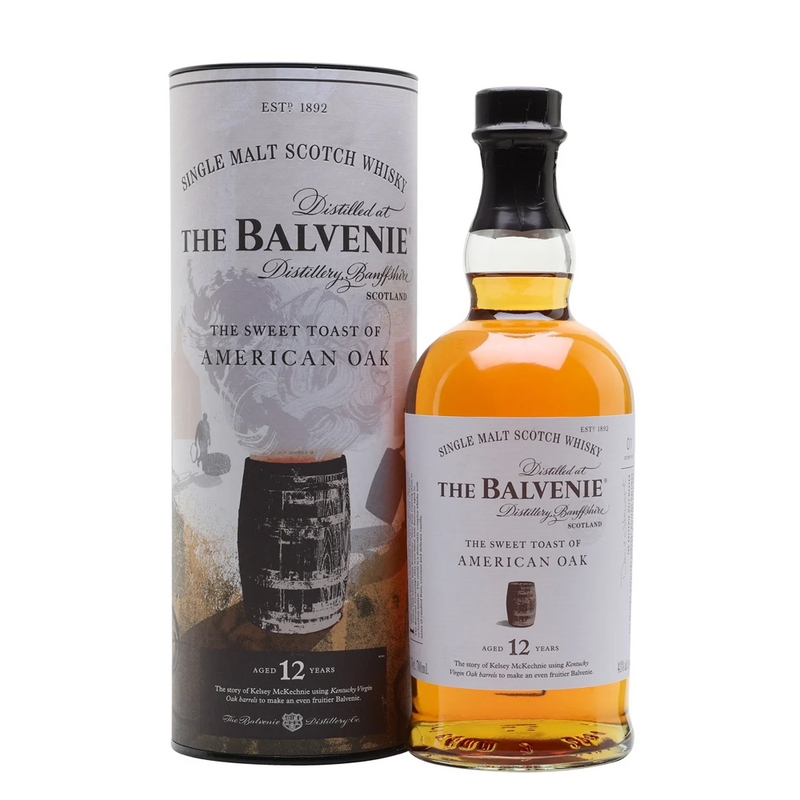 The Balvenie 12 Year Old - The Sweet Toast of American Oak Speyside Single Malt Scotch Whisky ABV 43% 70cl With Gift Box