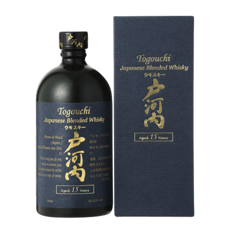 Togouchi Blended Whisky 15 Year Old ABV 43% 70cl with Gift Box
