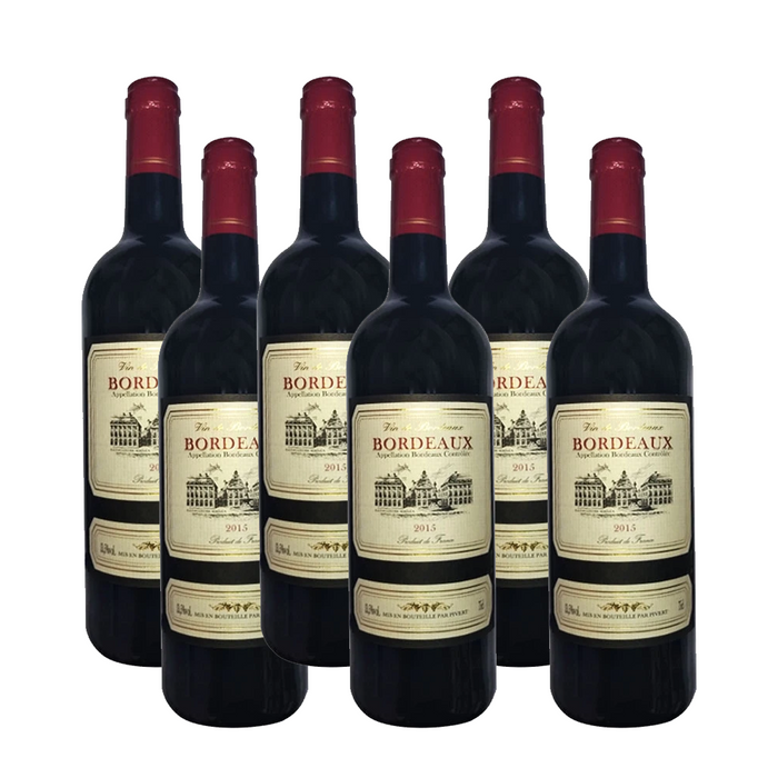 Bundle of 6 Vin de Bordeaux Rouge 75cl - 2015