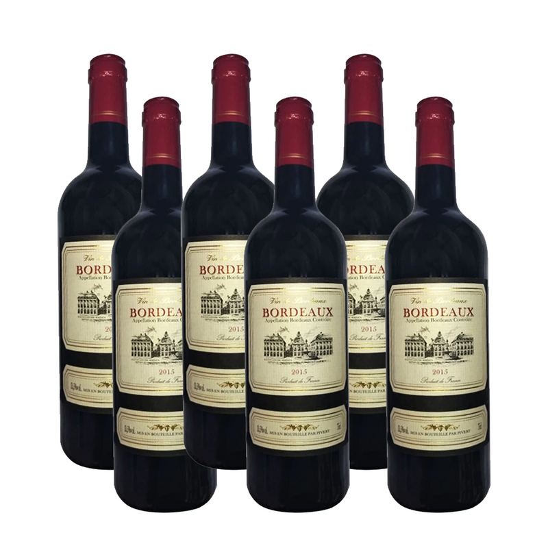 Vin de Bordeaux Rouge - 2015 75cl x 6 Bottles