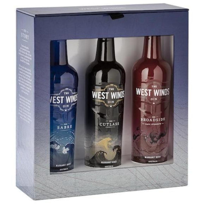 (Gift Set) The West Winds Gin Gift Pack 200ml x 3 bottles (Sabre ABV 40%, Cutlass ABV 50%, Broadside Navy Strength ABV58%)