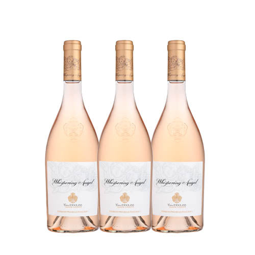 Bundle of 3 : Chateau D'Esclans Whispering Angel Cotes de Provence Rose Wine 750ml
