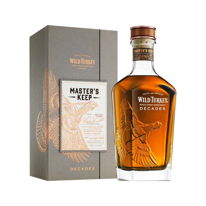 (Flash Sale - 60% off at check out) Wild Turkey 2.0 Master's Keep Decades (Bottled in 2017, aged 10 to 20 years) 104 Proof 750ml with Gift Box