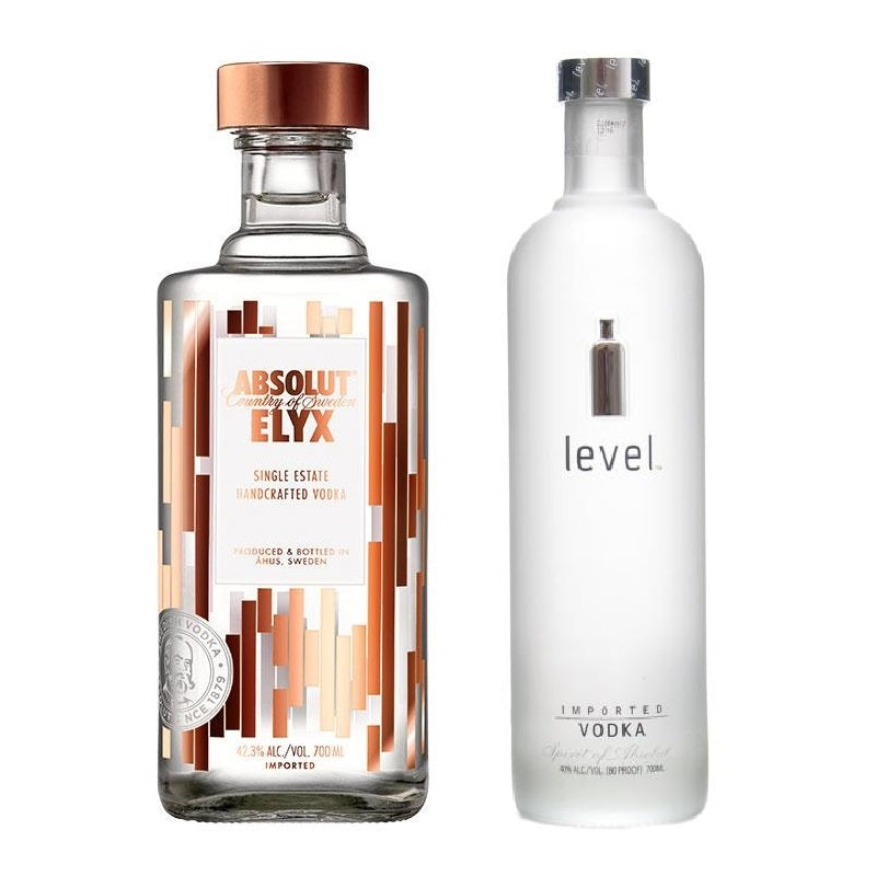 Bundle deal - Absolut Elyx ABV 42.3% 70cl + Absolut Level ABV 40% 75cl