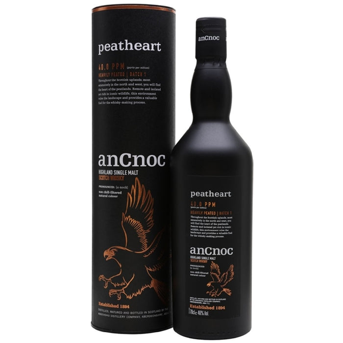 AnCnoc Peatheart Highland Single Malt Scotch Whisky 70cl With Gift Box