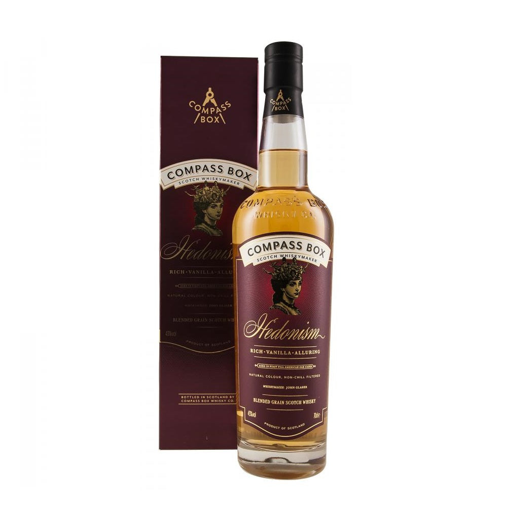 ウイスキー COMPASS BOX Hedonism Compass Box Hedonism Blended Grain Scotch Whisky ABV 43% 70cl