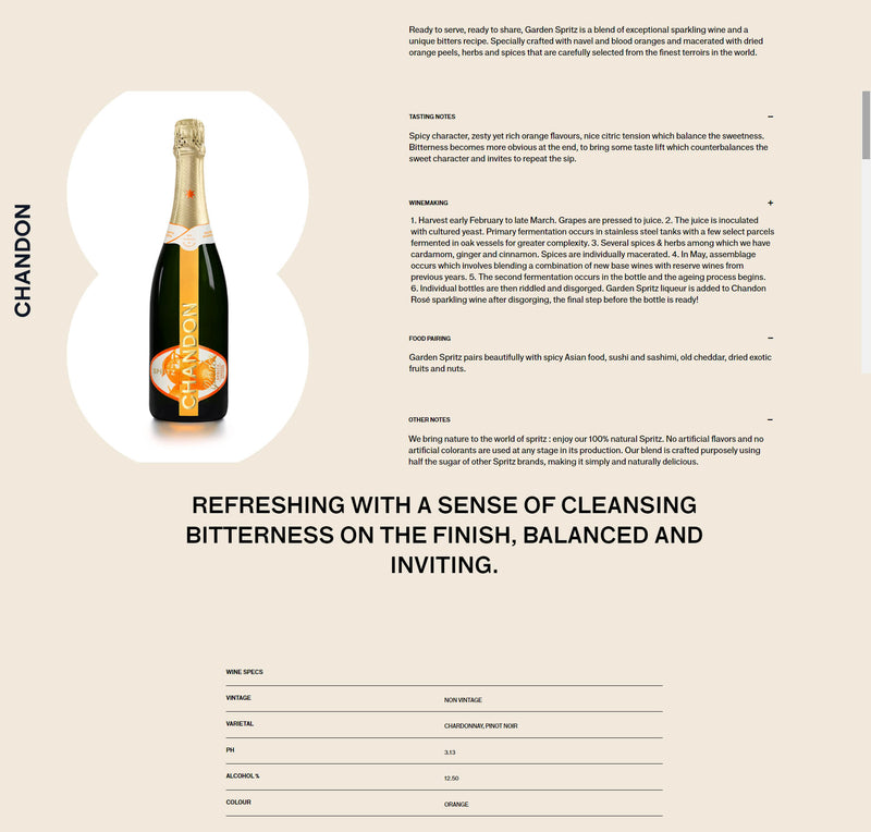 Chandon Garden Spritz ABV 12.5% 750ml x 3 Bottles