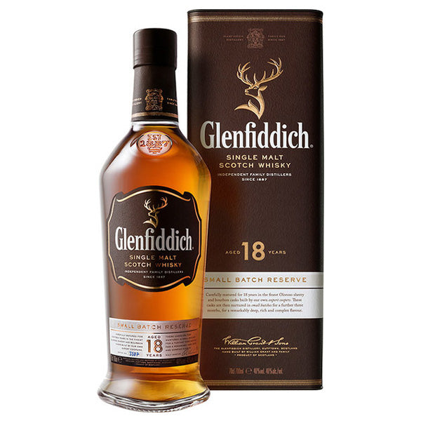 Glenfiddich 18 Year Speyside Single Malt Scotch Whisky ABV 40% 70cl