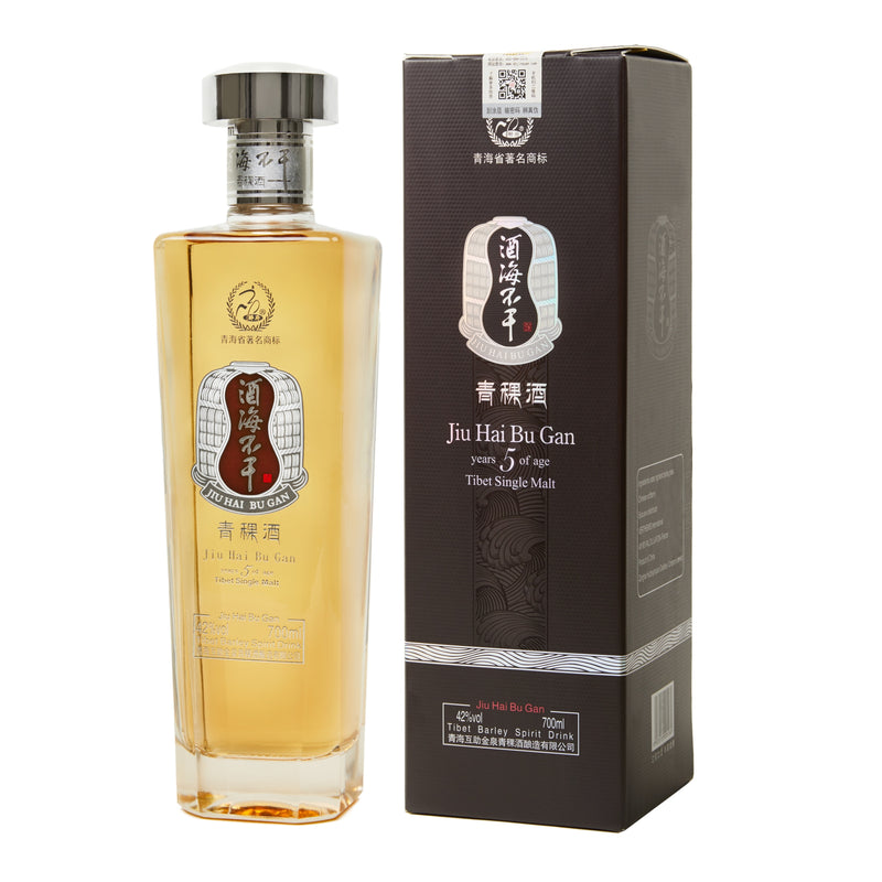 Jiu Hai Bu Gan 酒海不干 5 Year Old Tibet Single Malt ABV 42% 70cl