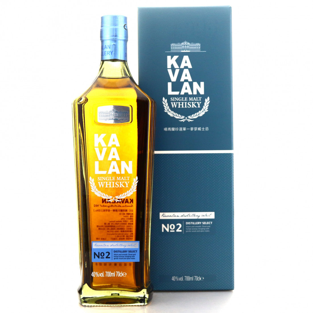Kavalan Distillery Select No.2 ABV 40% 70cl with Gift Box — The