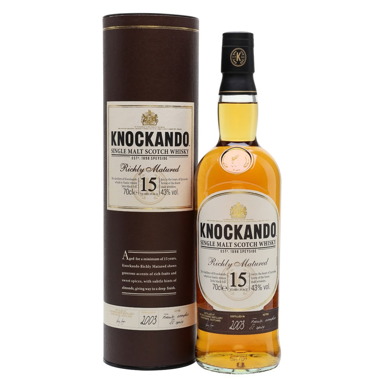 knockando 2003 15 Year Old Speyside Single Malt Scotch Whisky 70cl