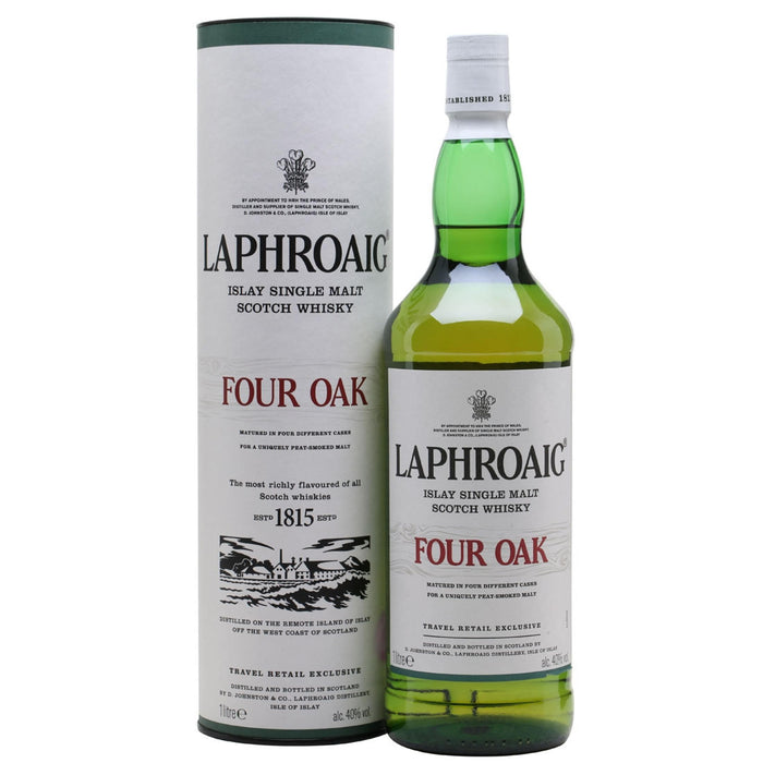 Laphroaig Four Oak Islay Single Malt Scotch Whisky ABV 40% 1L with Gift Box