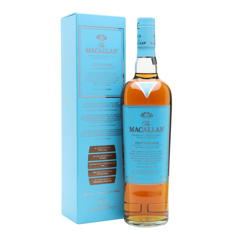 (Flash Sale - 60% off at check out) The Macallan Edition No. 6 Highland Single Malt Scotch Whisky ABV 48.6% 70cl With Gift Box