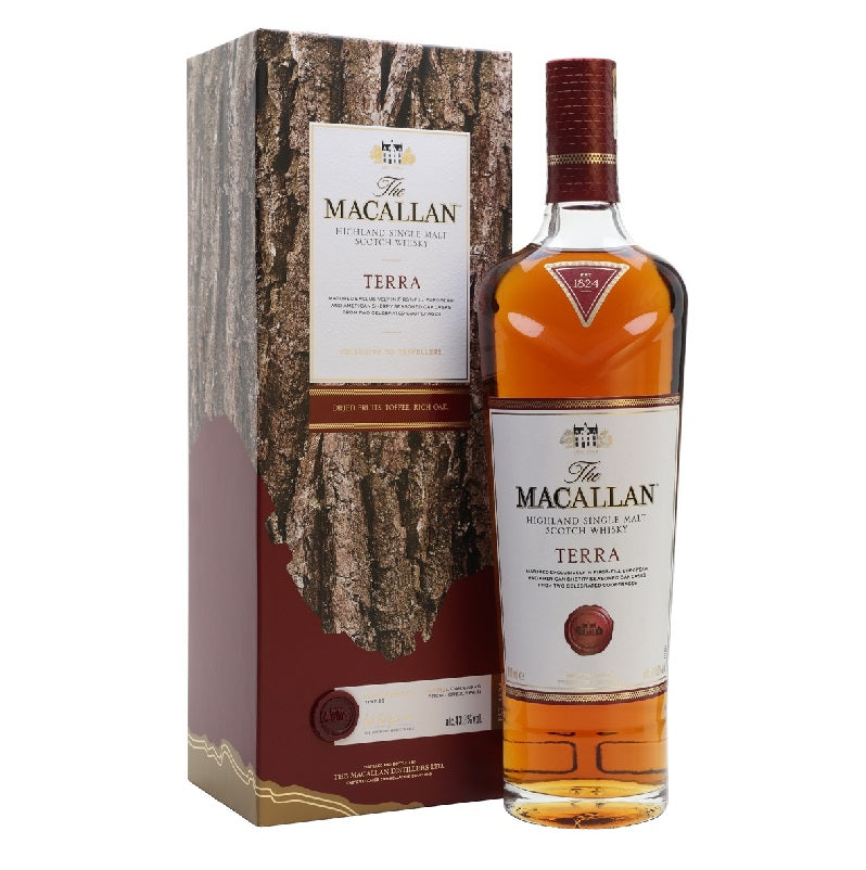 The Macallan Terra Highland Single Malt Scotch Whisky ABV 43.8% 70cl with Gift Box