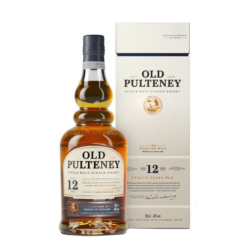 Old Pulteney 12 Year Old Single Malt Scotch Whisky ABV 40% 700ml with Gift Box