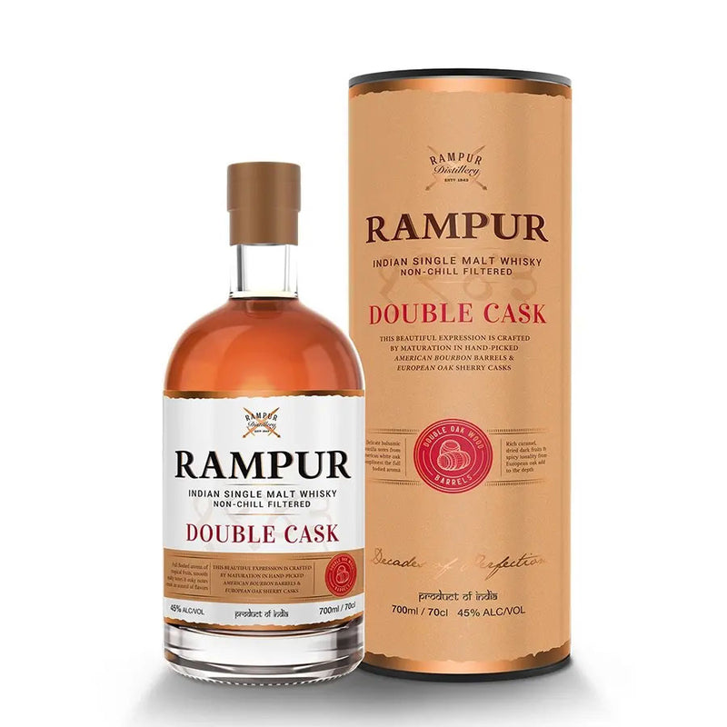 Rampur Double Cask Indian Single Malt Whisky ABV 45% 700ml